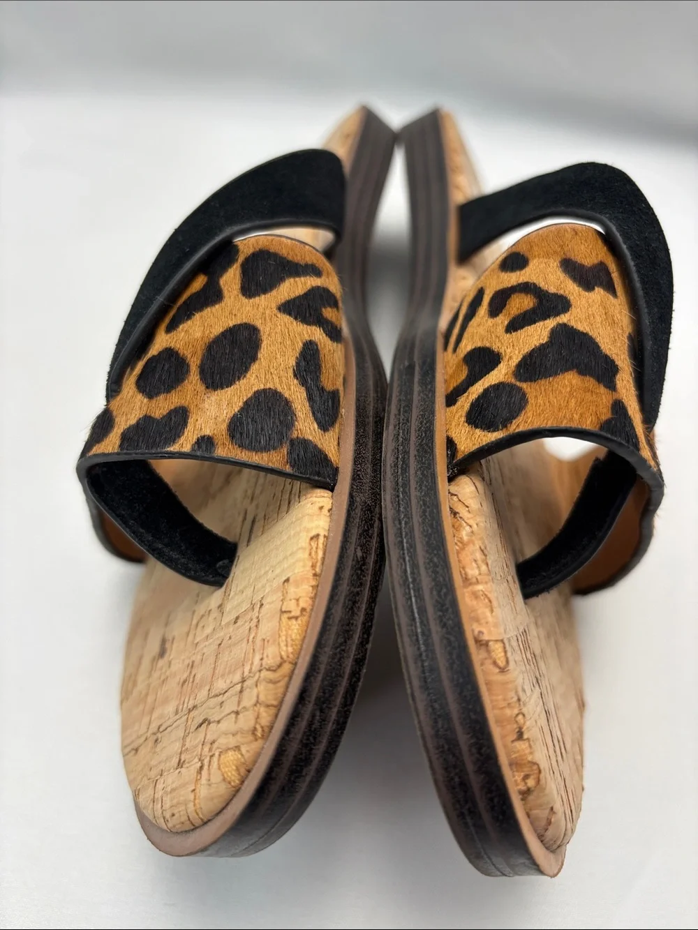 Yellow Box Women’s 7 Leopard Print Slide Sandals - Black & Tan#394 - Picture 9 of 15